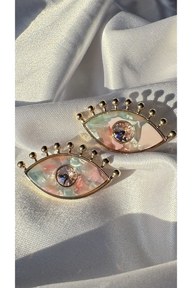 Crystal Irıs Renkli Küpe - 4