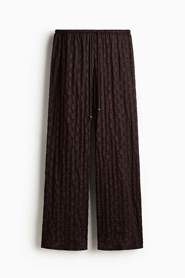 Lace-look drawstring trousers - 1