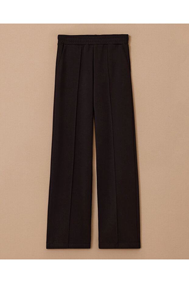 Elastik Bel Bol Paça Pantolon - 6