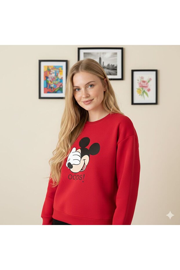 Oversize mikina Micky Oops Crew Neck - 2