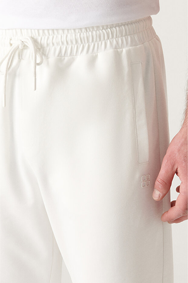 Erkek Ekru Basic Pamuklu 2 iplik Jogger E003403 - 3