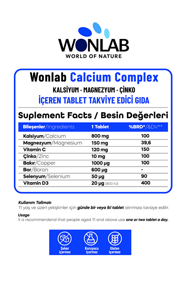 Kalsiyum Kompleks 60 Tablet - 4