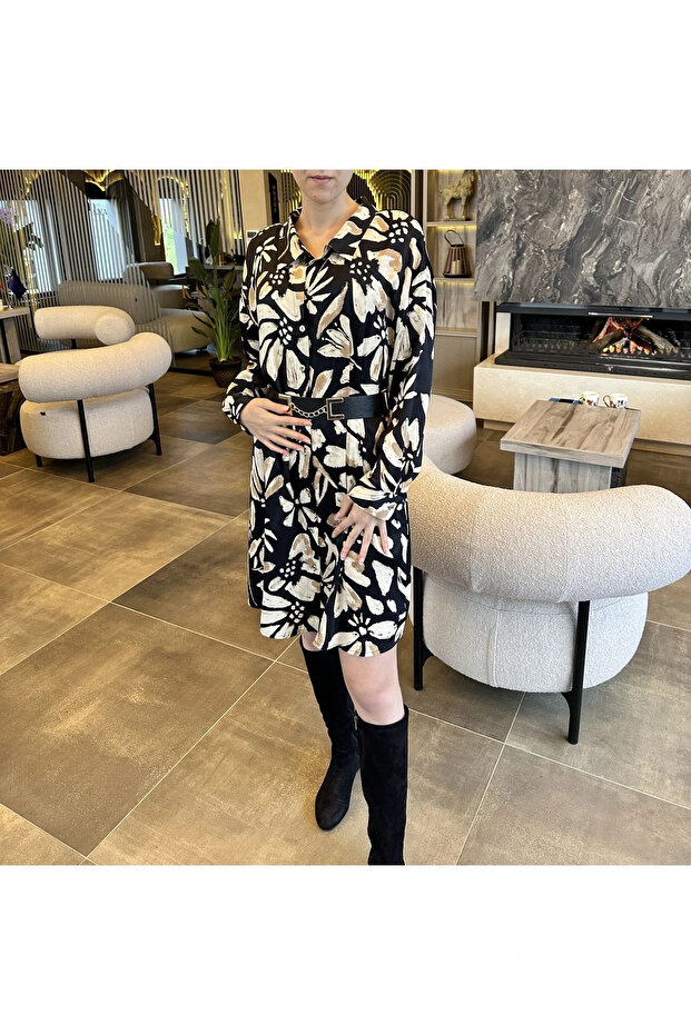 TUNİK SİYAH ELBİSE - 1