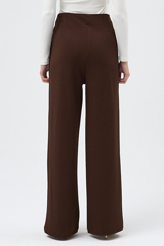 5012 Zippered Pants Brown - 5
