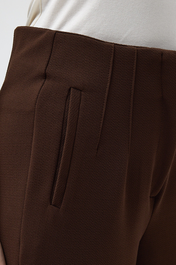 5012 Zippered Pants Brown - 4