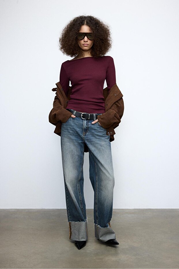 Basic Kloş Kollu Tişört - 2