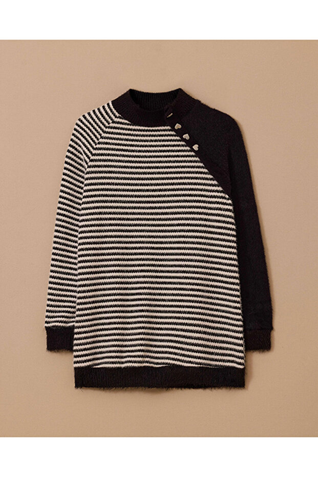 Çizgili Triko Tunik - 6