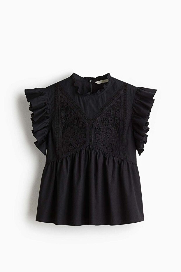 Embroidered cotton blouse
