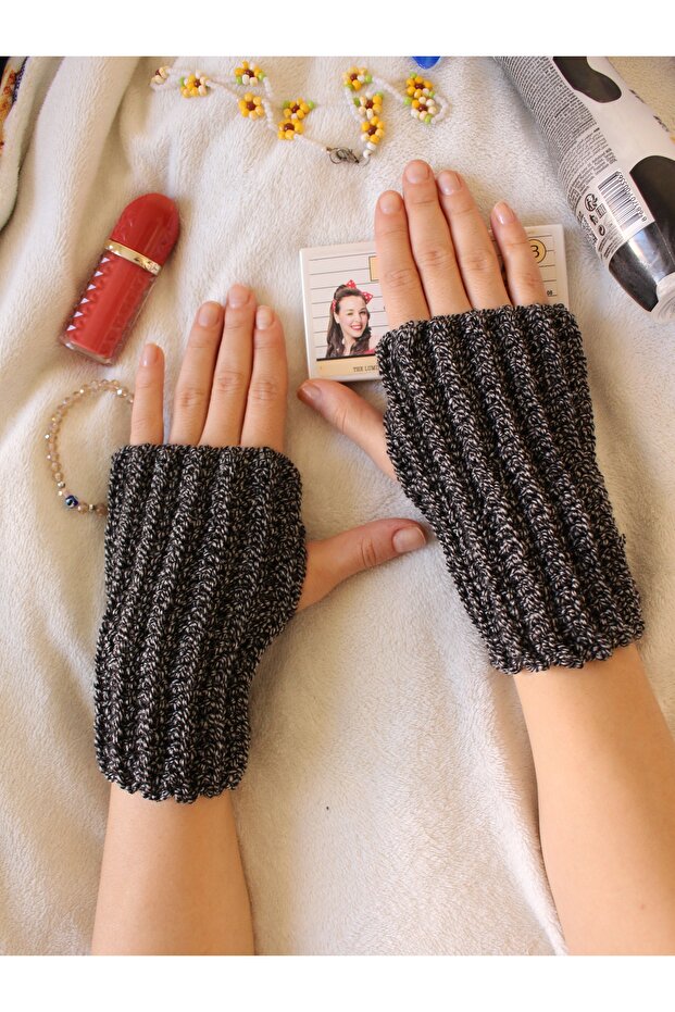 El Yapımı Parmaksız Model Kışlık Eldiven Üz - 1