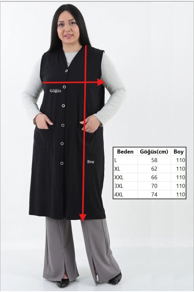 بالإضافة إلى حجم الجيب الأمامي سترة طويلة بأزرار - 8
