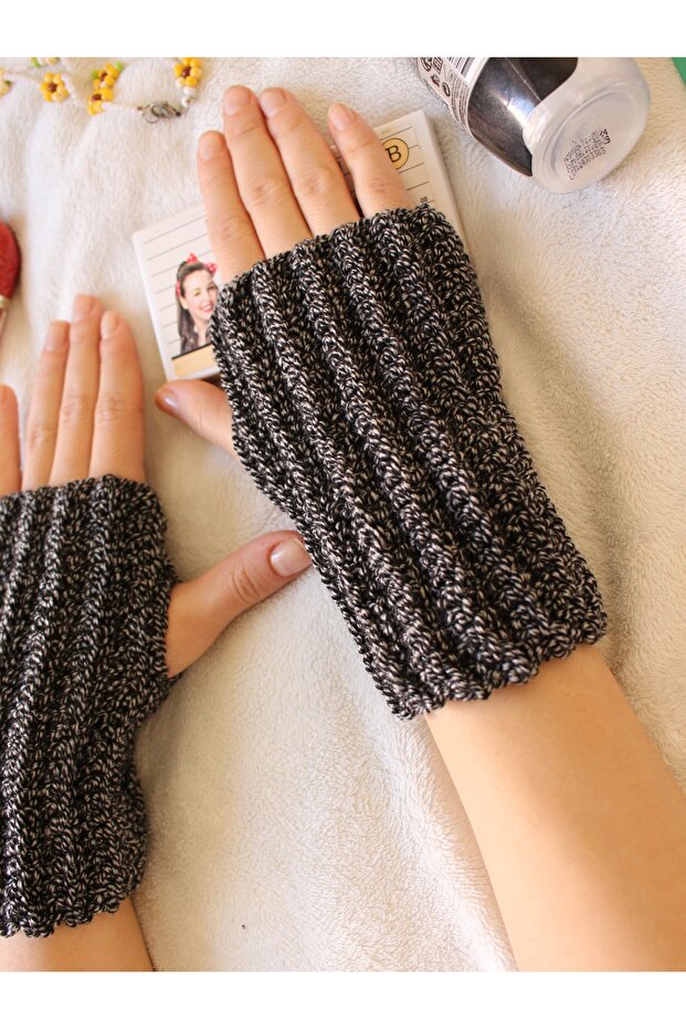 El Yapımı Parmaksız Model Kışlık Eldiven Üz - 2