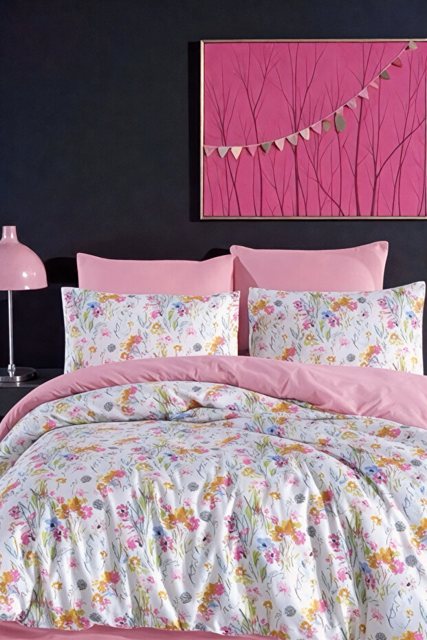 Double Duvet Cover Set with Fitted Sheet