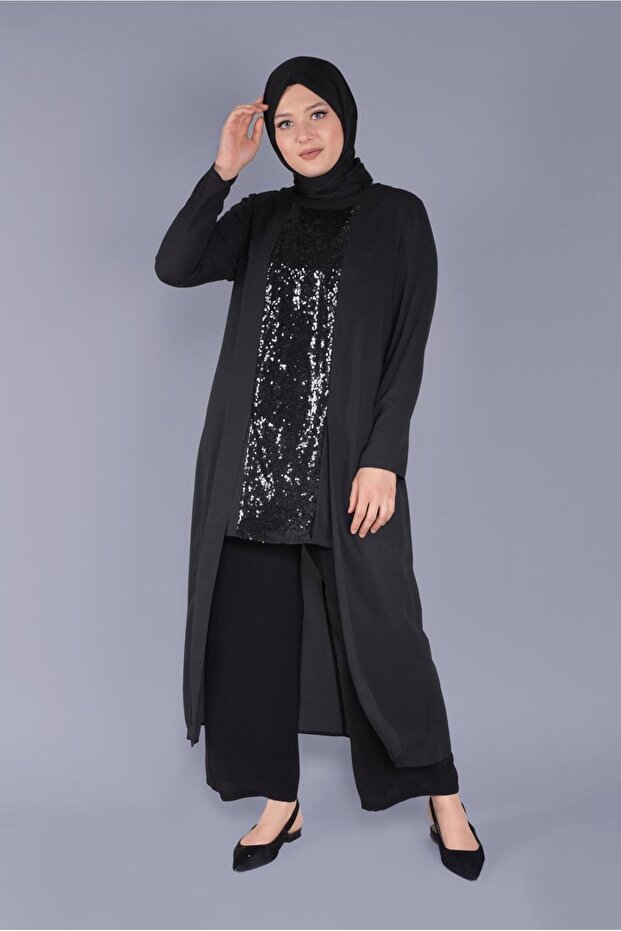 PULLU ŞİFON TUNİK 40886 - 1