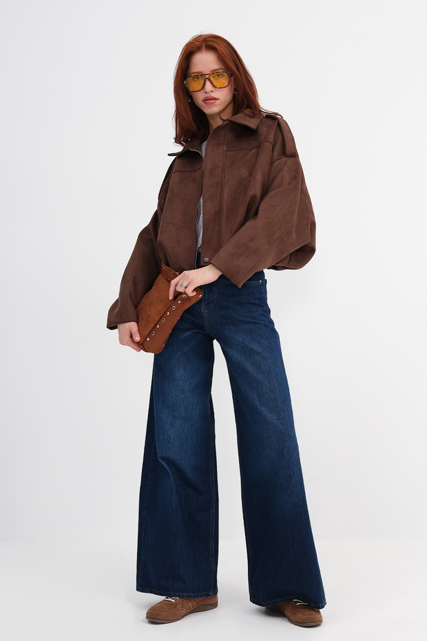 Süet Bomber Ceket C141 - 5