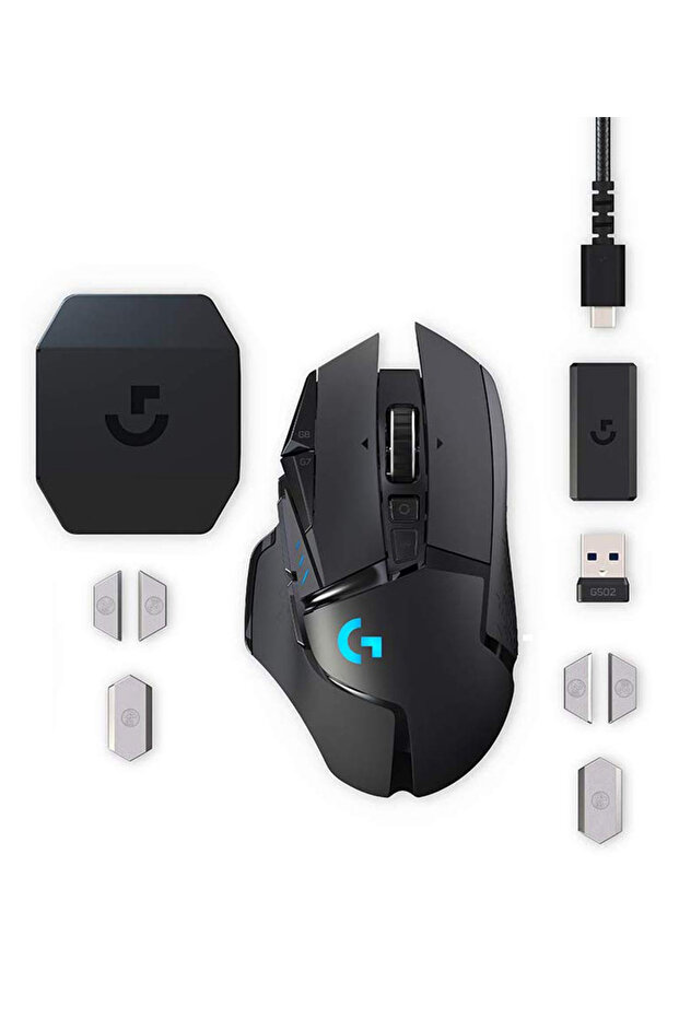 G G502 Lightspeed - 25.600 Dpi High Performance Wireless Black Gaming Mouse - 3