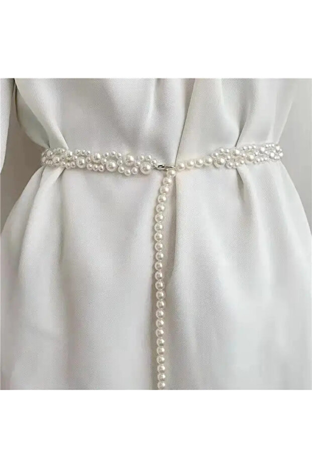 سلسلة الخصر حزام اللؤلؤ اليدوية