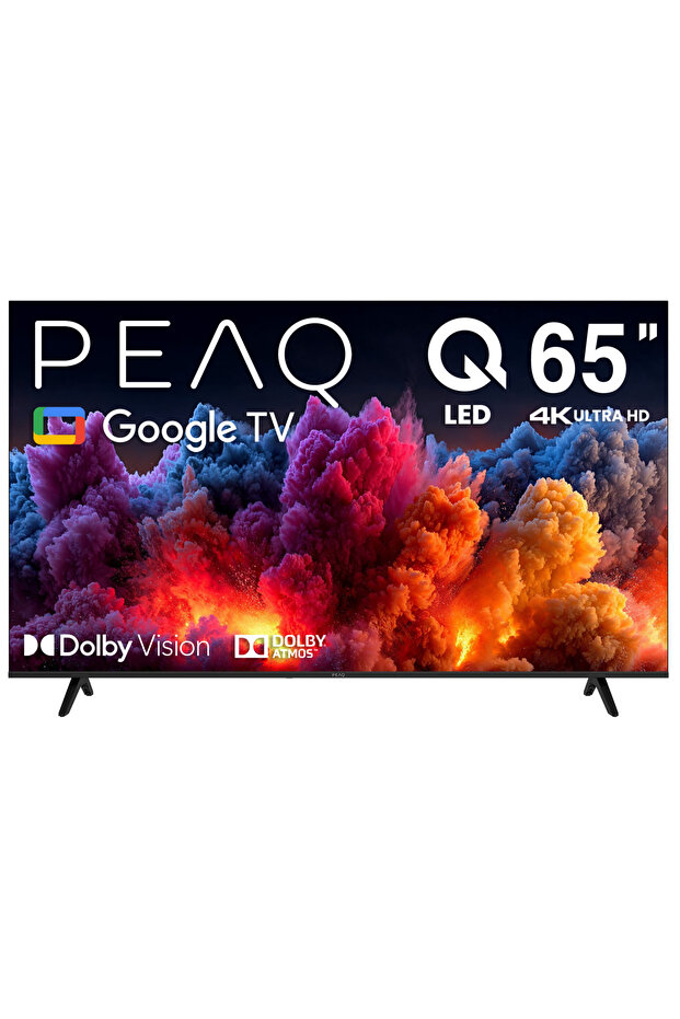 PEAQ 65Q80 65 inç 164 Ekran Dahili Uydu Alıcı Google 4K Ultra HD QLED TV