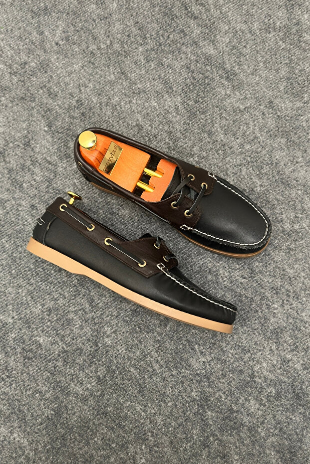 Black Summer Leather Men's Shoes