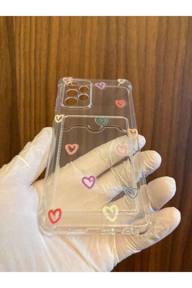 Samsung Galaxy A73 Heart Printed Card Holder Phone Case Cover Cover Case