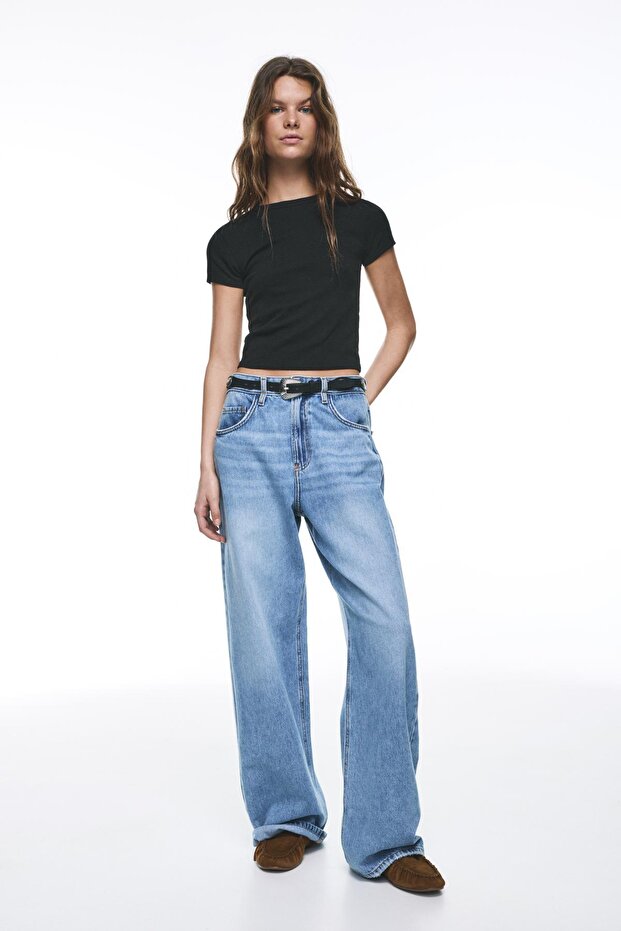 Basic vücuda oturan t-shirt - 2