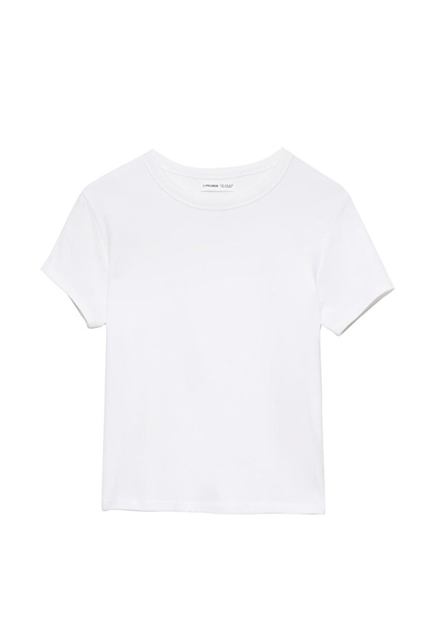 Basic vücuda oturan t-shirt - 3