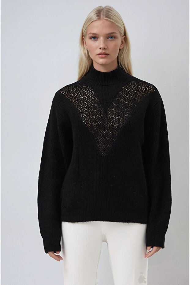 V Lace-Like Knit knitwear sweater 1368