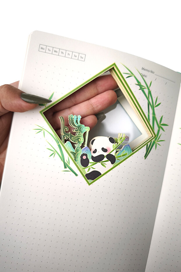 3D Panda Temalı Defter - 4