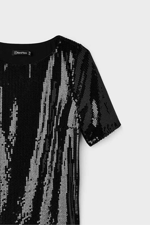 Half Sleeve Sequin Blouse - 7