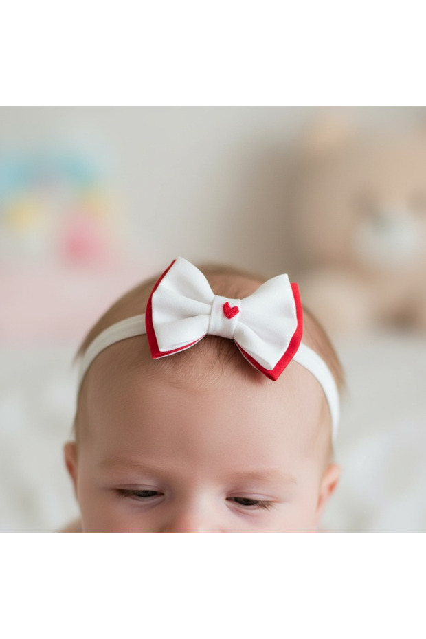 Heart Embroidered Baby Bandana