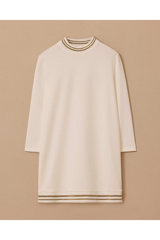 Şerit Detaylı Basic Tunik - 6