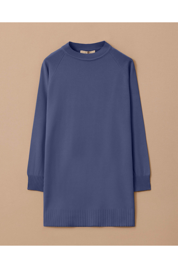 Uzun Kollu Basic Triko Tunik - 5