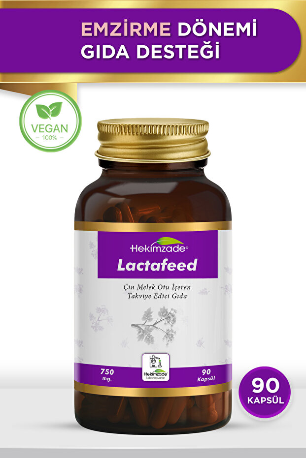 LACTAFEED – Anne Sütü Desteği İçin Çin Melek Otu İçeren Takviye Edici Gıda 90 Kapsül 750mg - 1