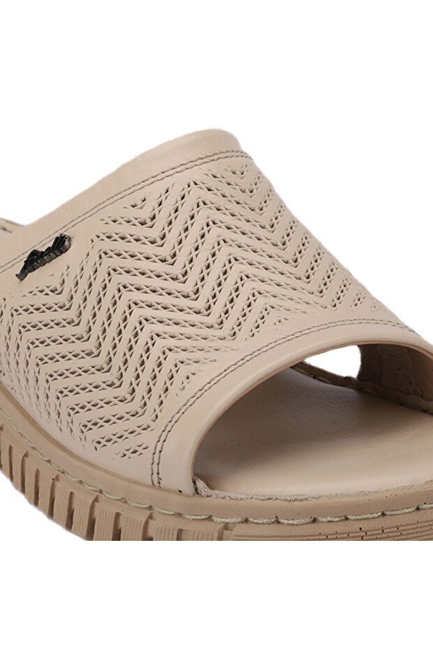 SOFIA-G Kadın Deri Terlik Bej - 4