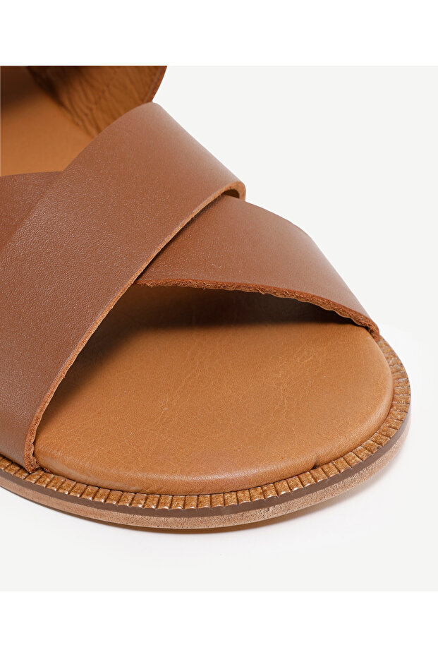 Çapraz Deri Sandalet - 2