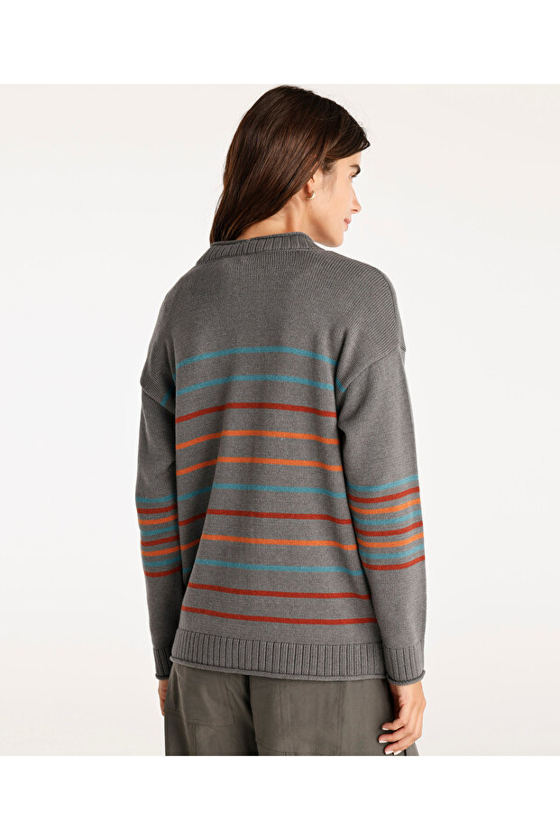 V Yaka Oversıze Hırka - 3