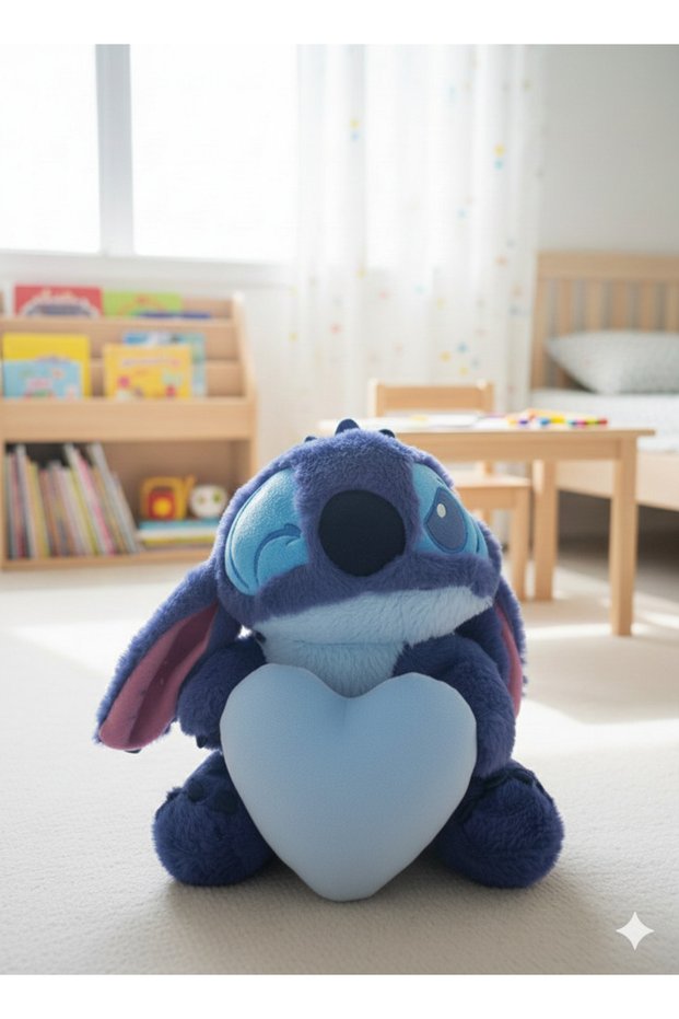 Heart Stitch Plush Toy 30cm Sleeping Companion Holding Heart Stich Plush