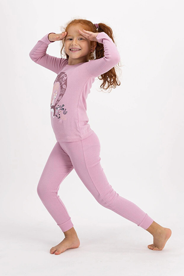 Rolypoly pidžama set za devojčice, roza - 3