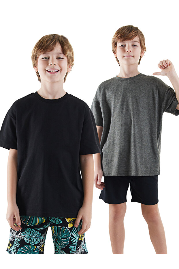 Boy's Basic Oversize 2 Pack T-Shirt - 1