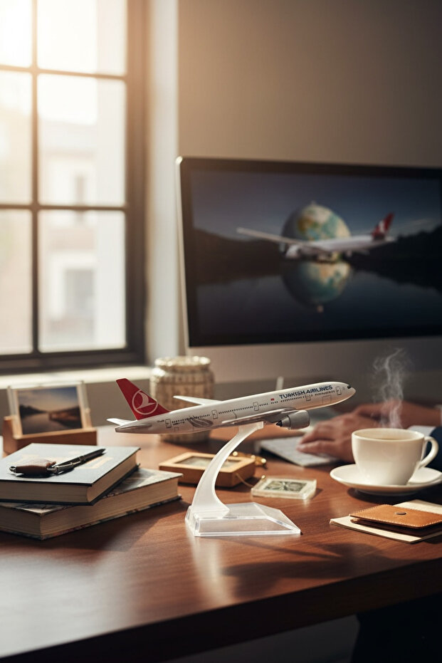 Boeing 777 - 300 THY Metal Model Uçak (1/250) - 4