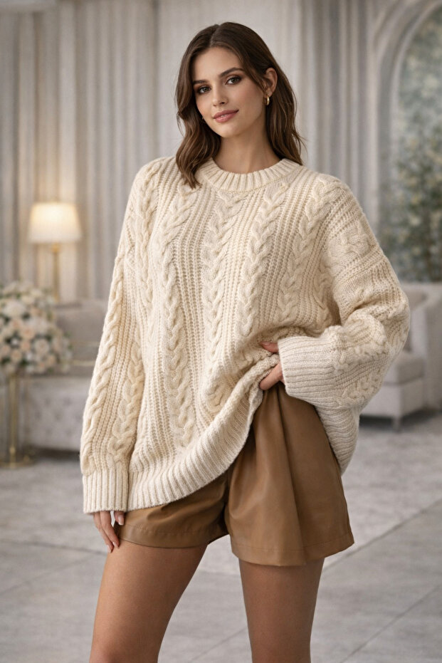 Women's Thessaloniki Pattern Oversized Sweater