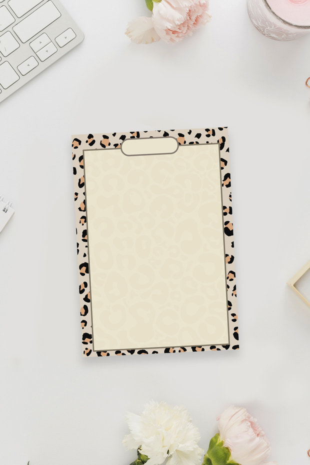 Leopard Pattern A5 Notepad, Memo Pad, Note Paper, Notepad, Check List, School Notebook, Planner - 1