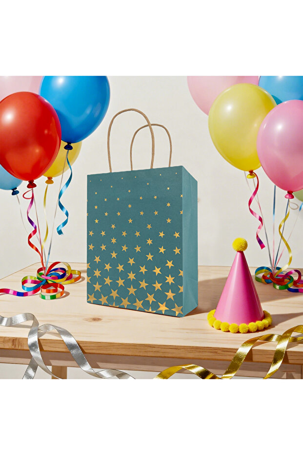 Golden Glow Kraft Bags Asst. Large 24.5x10.5x31cm 4Pcs/Pk