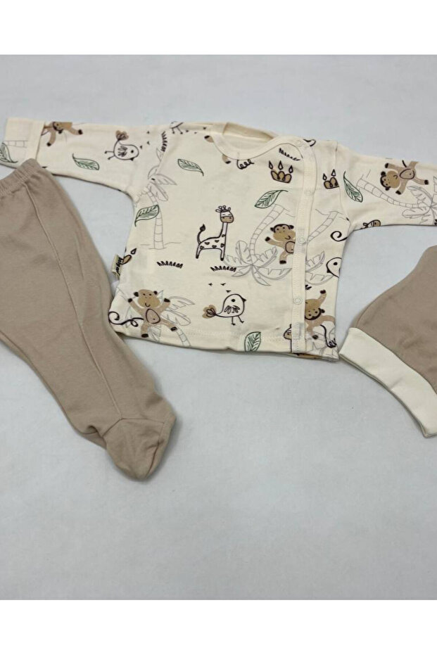 Monkey Patterned Men's Bodysuit Set - 3