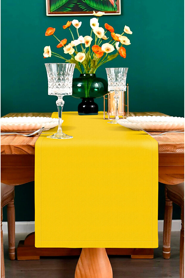 Canvas Liquid-Proof Stain-Resistant Runner Yellow 40 X 150cm