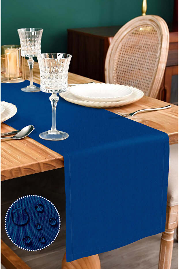 Canvas Liquid-Proof Stain-Proof Runner Dark Cobalt 50 X 150cm