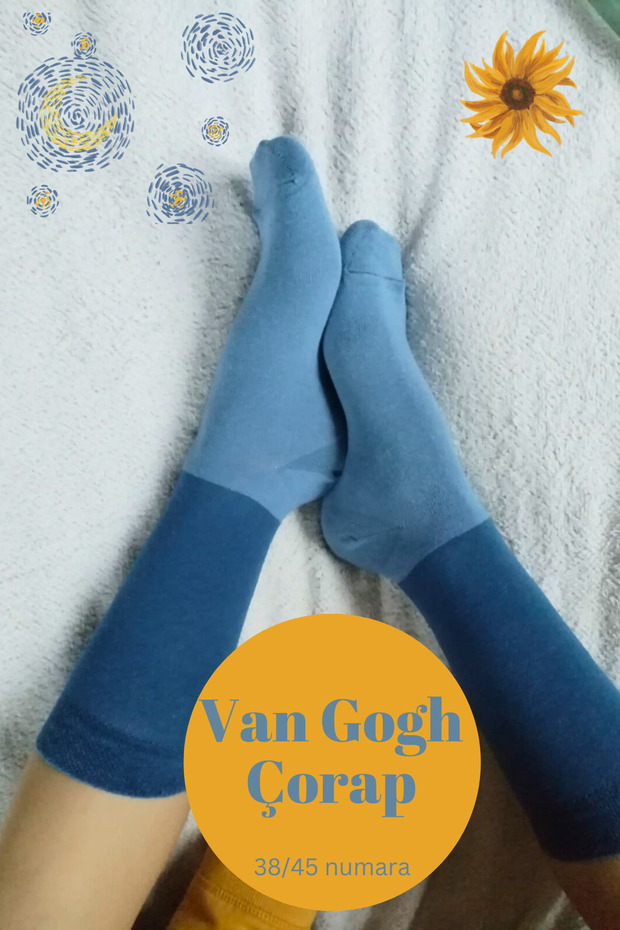 جوارب فان جوخ منقوشة للجنسين-38/45 - 4