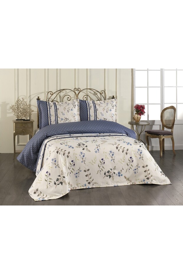 Double Quilted Bedspread Set 100% Cotton
