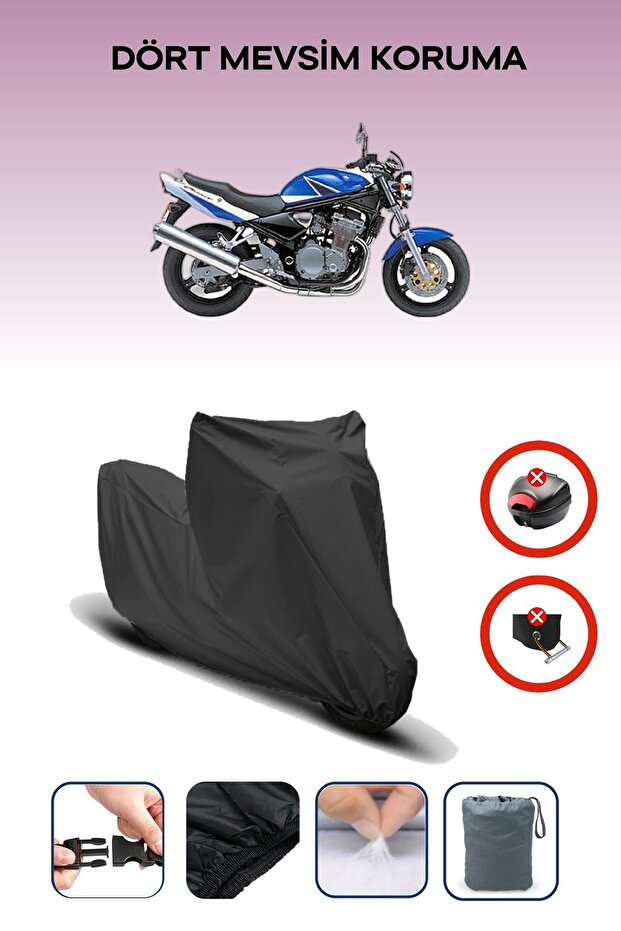 Black Rear Bag Lock Incompatible Suzuki Gsf 600 Bandit Compatible Motorcycle Canvas, 4Seasons