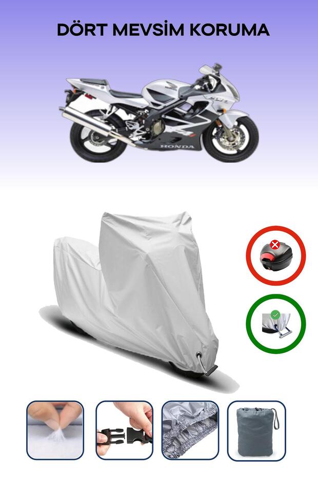Grey Lock Compatible Honda Cbr 600 F Sport Compatible Motorcycle Tarpaulin Waterproof