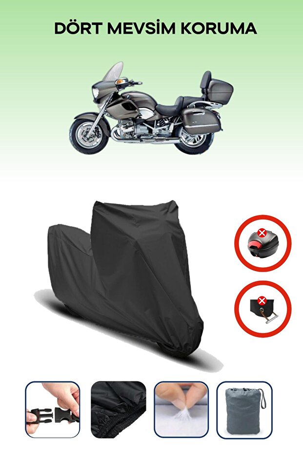 Black Rear Bag Lock Incompatible Bmw R 1200 Cl Compatible Motorcycle Tarpaulin, 4 Seasons